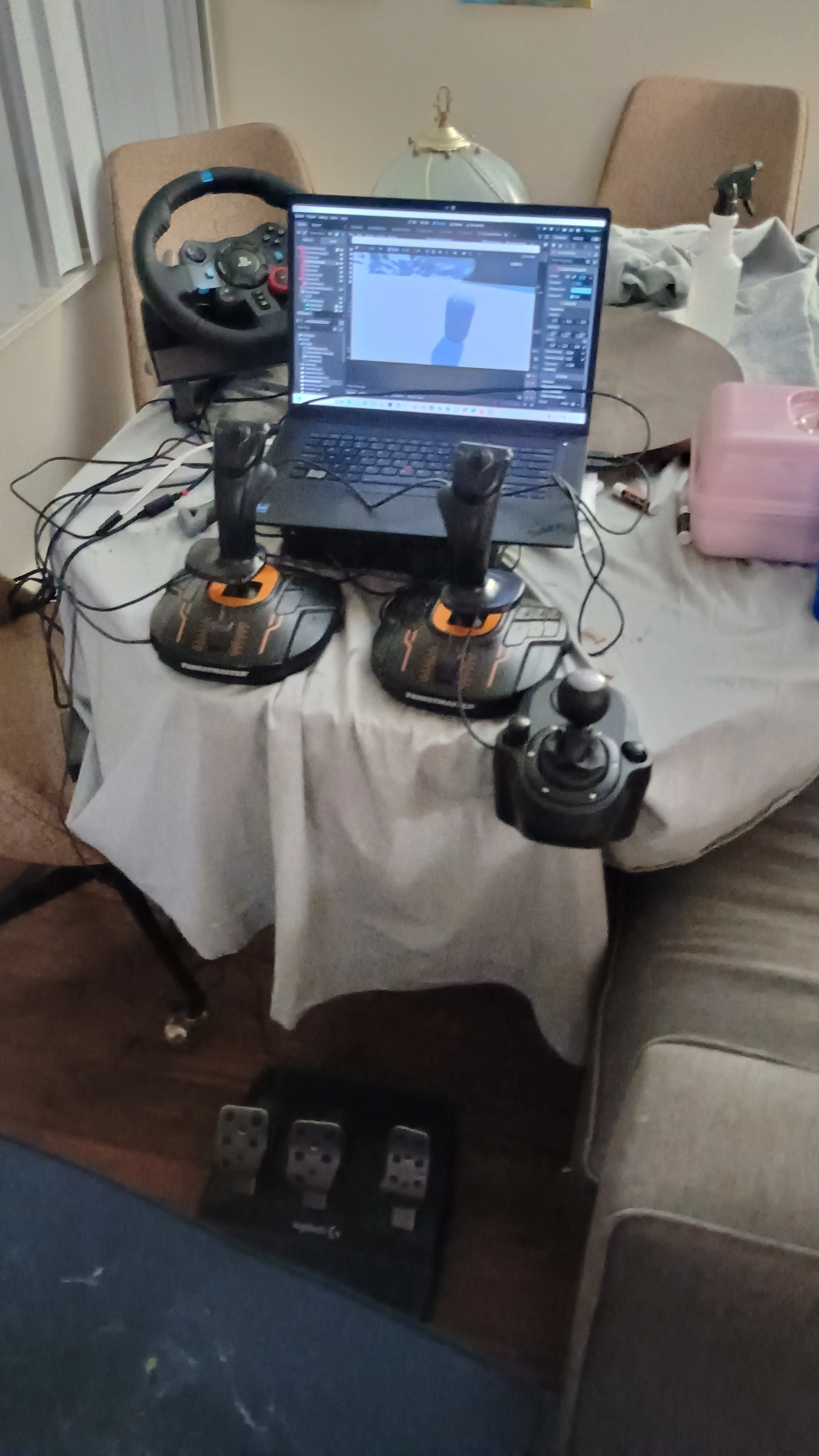 Photo of test control setup
