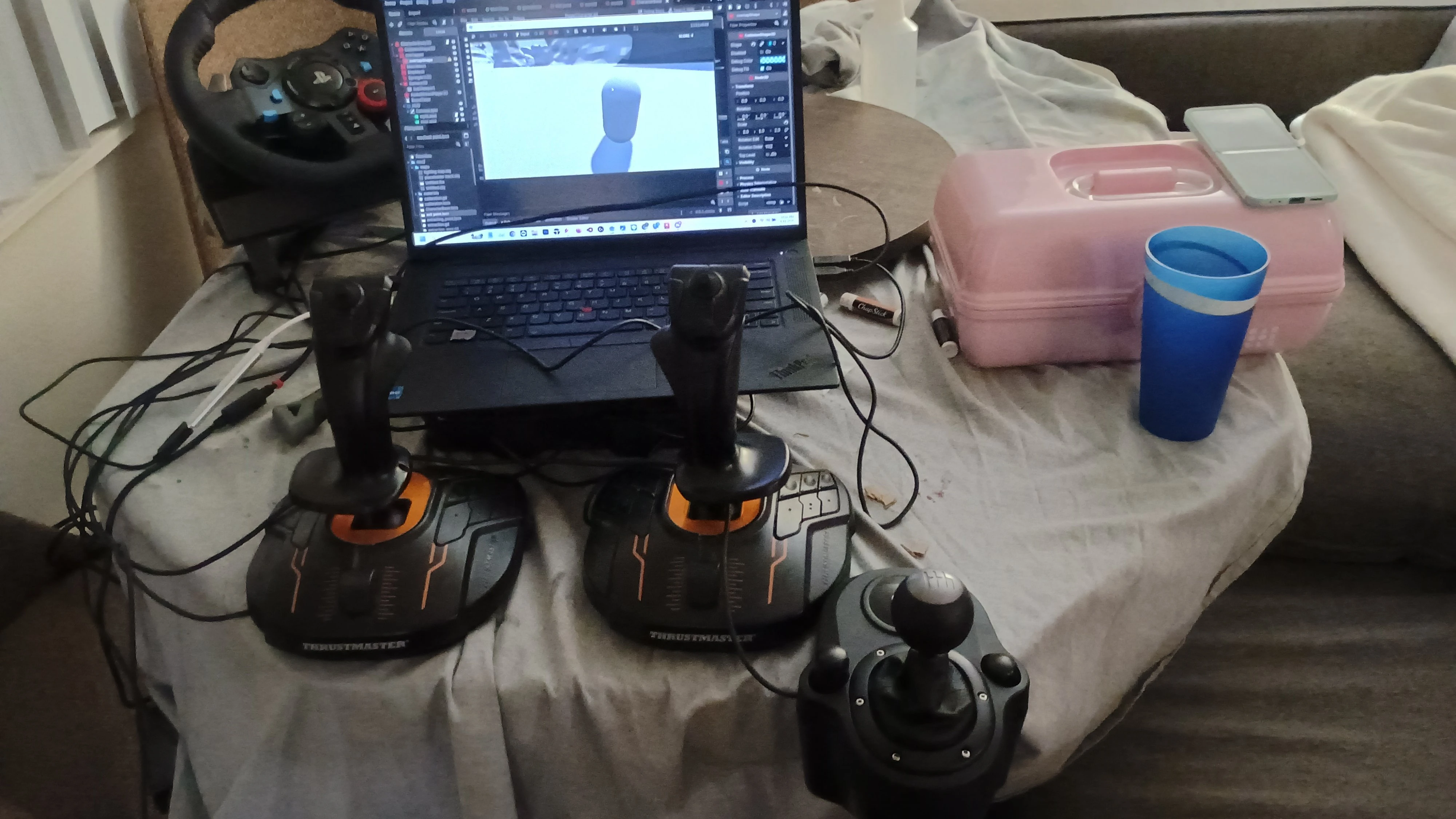 Photo of test control setup